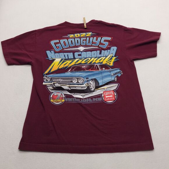 Goodguys Casual Graphic Short Sleeve T Shirt Adult Mens Size Medium M Maroon - Picture 7 of 8